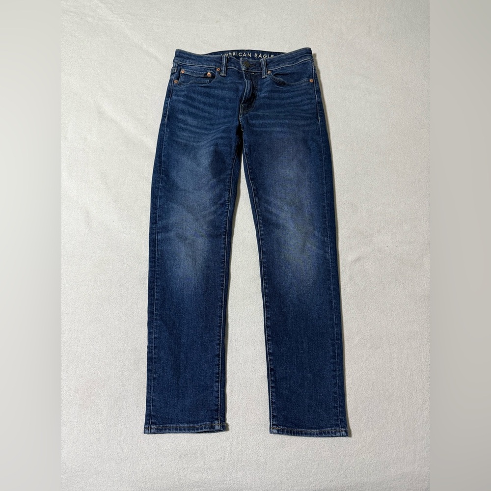 American Eagle Jeans Mens 29x27 Blue Slim Straight Medium Wash Y2K Denim